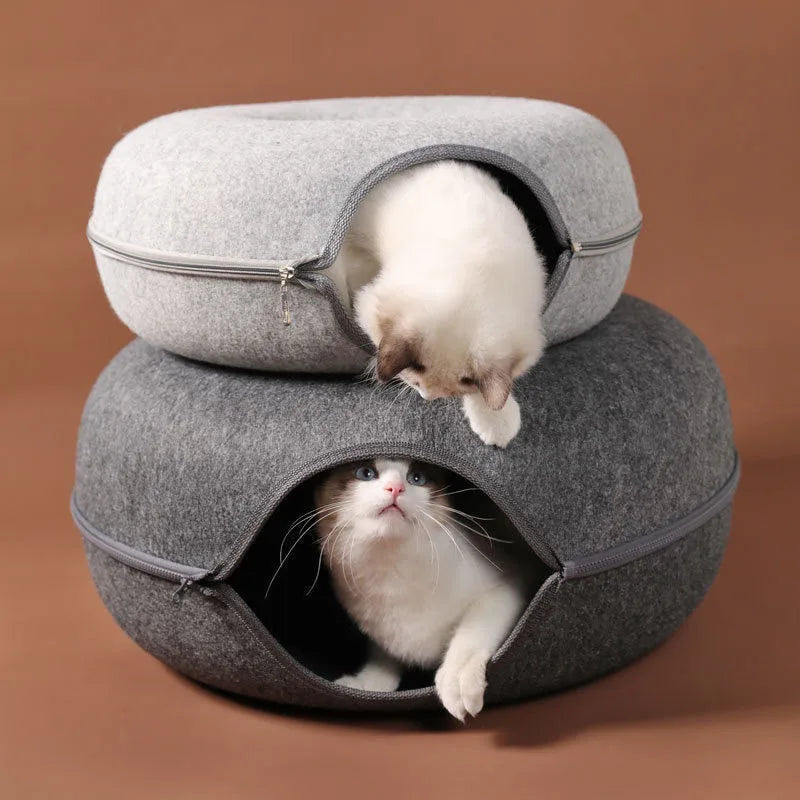 Cozy Cat Tunnel Bed Retreat