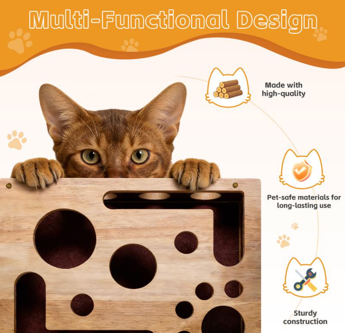 PETIQ™ Cat Scratch & Groom Puzzle Box